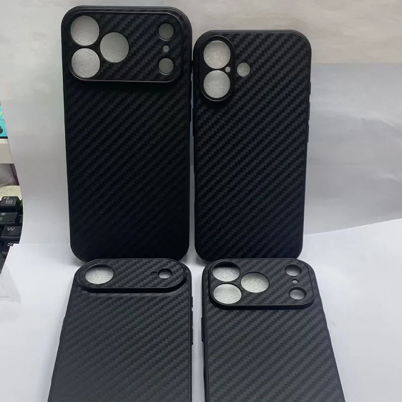 Carbon Fiber Pattern Ultra-Thin TPU Case for iPhone 17 Series – Anti-Drop Protective Cover