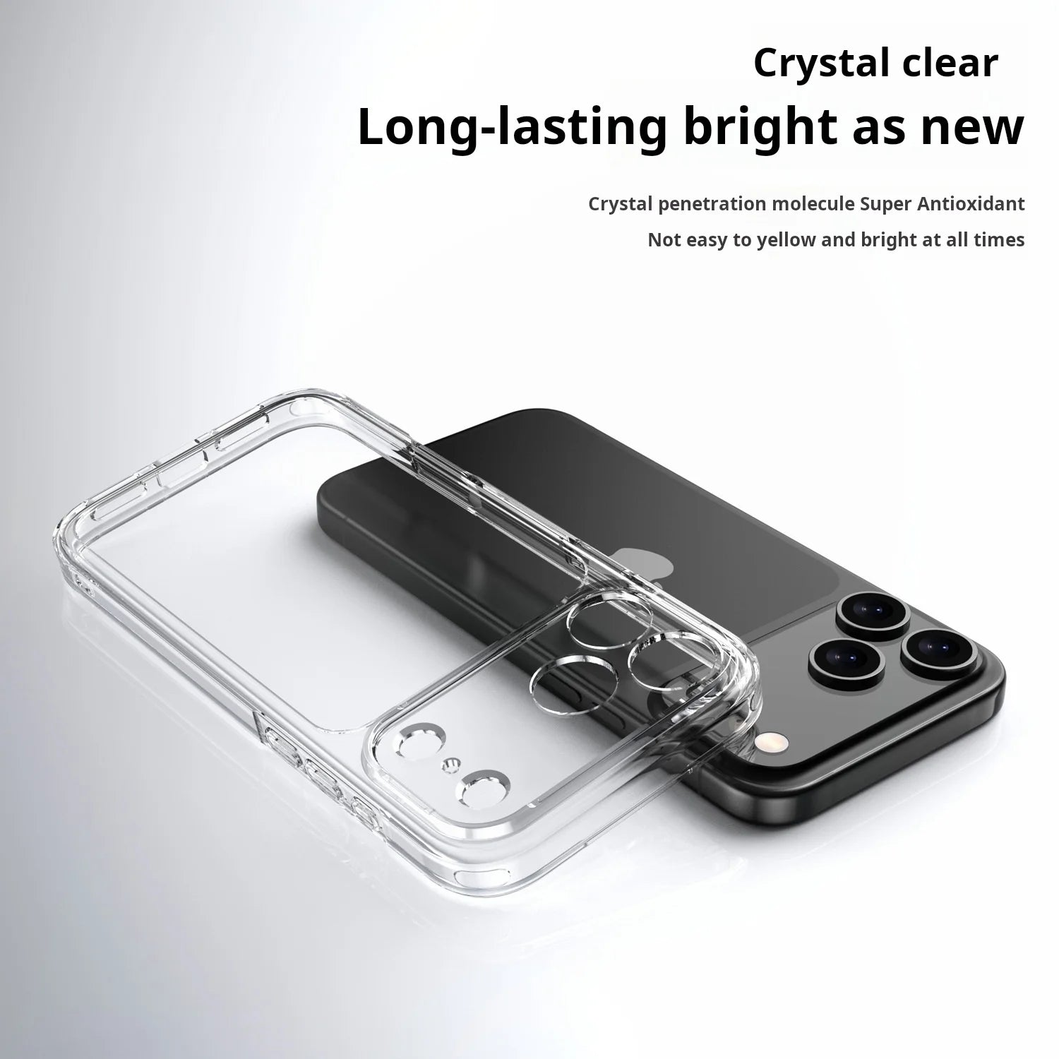 Luxury Hybrid Transparent Shockproof Case for iPhone 17 Series – Clear Acrylic Protective Cover