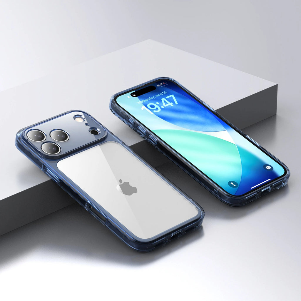 Luxury Hybrid Transparent Shockproof Case for iPhone 17 Series – Clear Acrylic Protective Cover