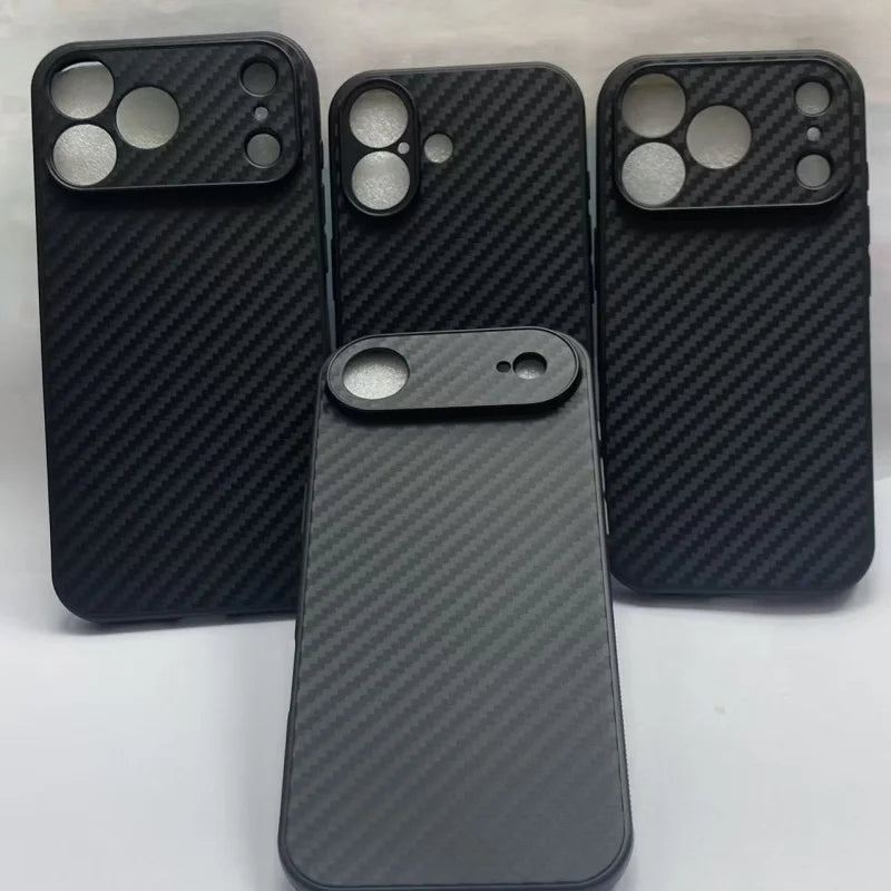 Carbon Fiber Pattern Ultra-Thin TPU Case for iPhone 17 Series – Anti-Drop Protective Cover
