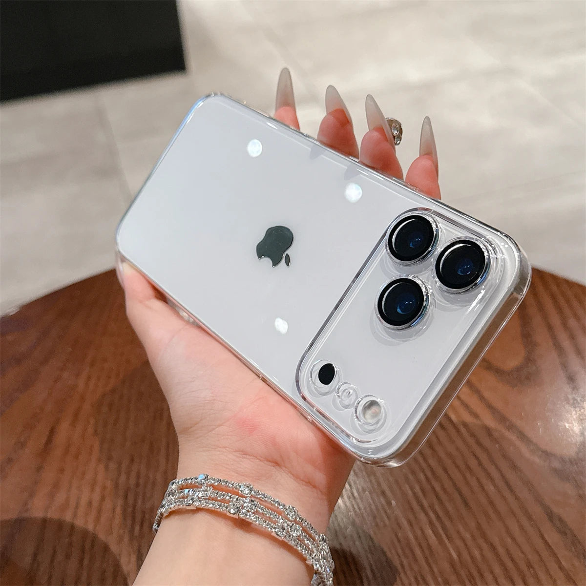 Ultra-Thin Clear PC Case with Full Lens Protection for iPhone 17 Series – Hard Transparent Cover