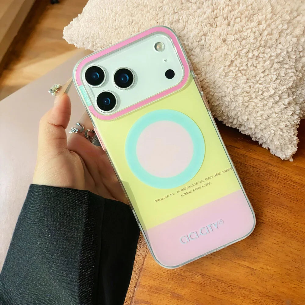 Dopamine Strong Magnetic MagSafe Case for iPhone 17 Series – Candy Color Wireless Charging Cover