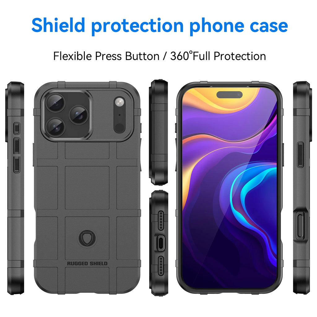 Military-Grade Shockproof Case for iPhone 17 – Rugged TPU Protective Cover with Drop & Scratch Resistance