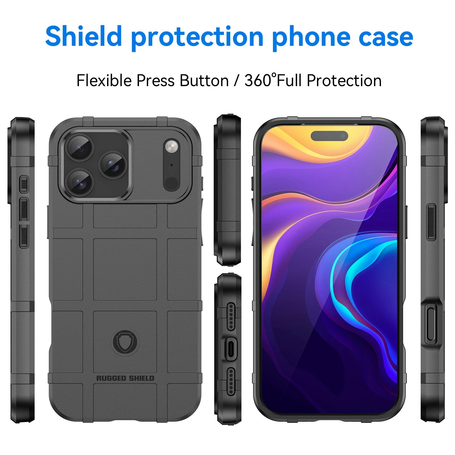 Military-Grade Shockproof Case for iPhone 17 – Rugged TPU Protective Cover with Drop & Scratch Resistance