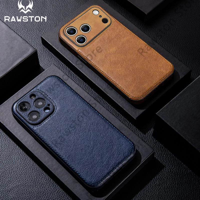 Ultra Thin Leather Case for iPhone 17 / 17 Pro / 17 Pro Max – Premium Slim Protective Cover with Lens Protection
