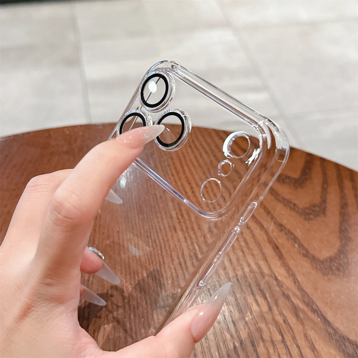 Ultra-Thin Clear PC Case with Full Lens Protection for iPhone 17 Series – Hard Transparent Cover