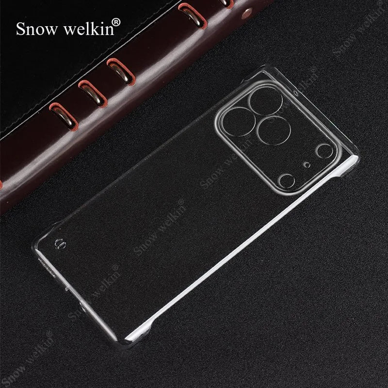 Frameless Slim Clear Transparent Plastic PC Hard Case For Apple iPhone 17 Pro Max 17 Air Back Phone Cases Cover Fundas Coque