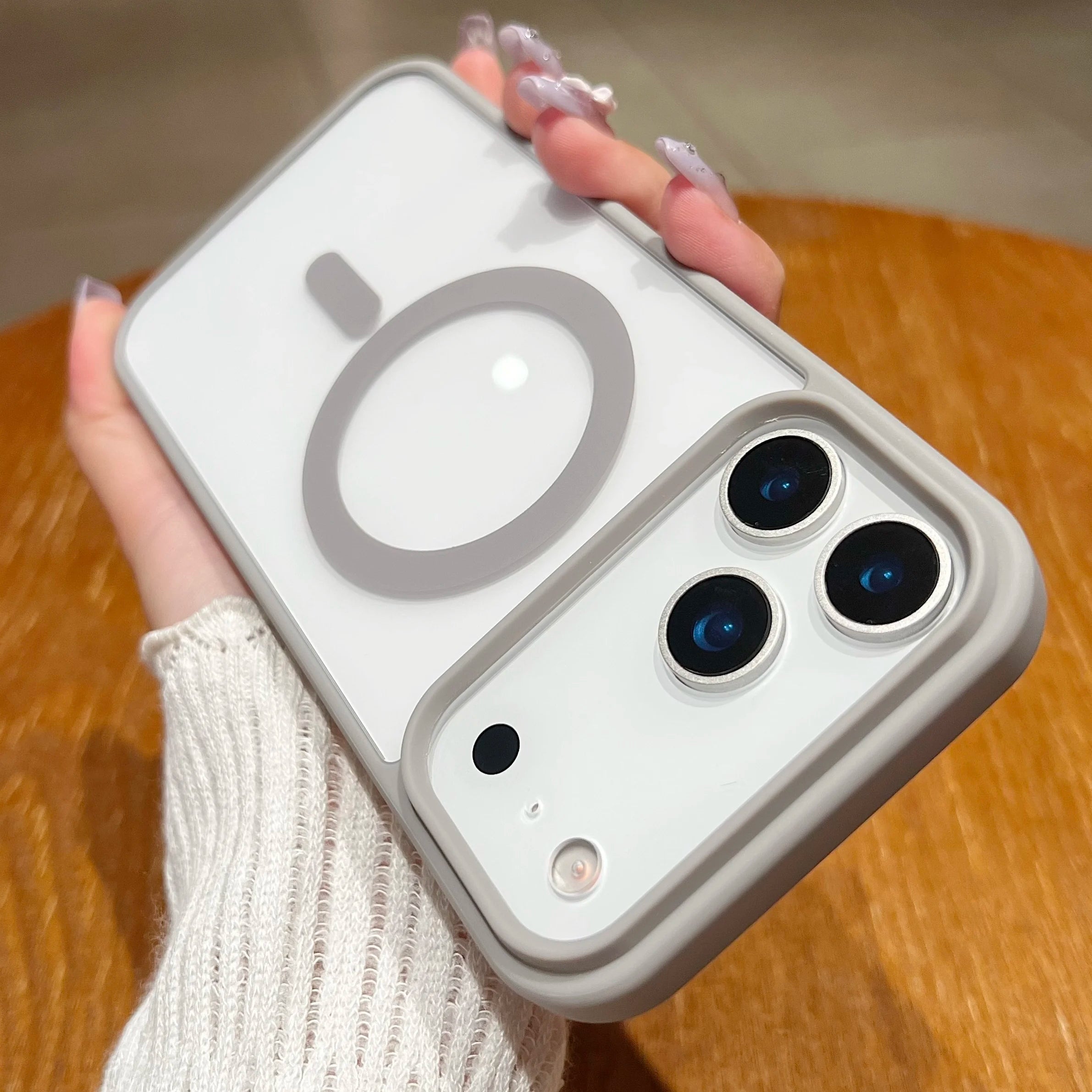 Luxury For Magsafe Magnetic Wireless Charge Case For iPhone 17Air  17 Pro Max Plus Transparent Hard Back Cover