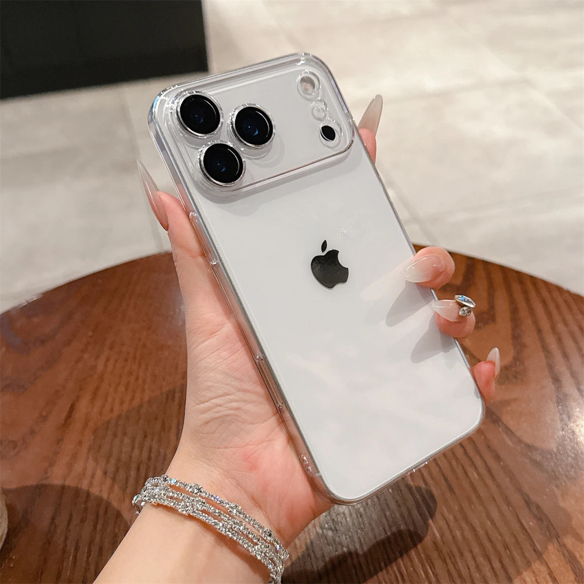 Ultra-Thin Clear PC Case with Full Lens Protection for iPhone 17 Series – Hard Transparent Cover
