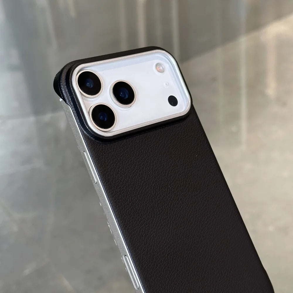 Ultra-Thin Frameless Matte Leather Texture Case for iPhone 17 Series – Slim Protective Cover