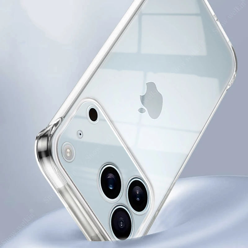 Frameless Slim Clear Transparent Plastic PC Hard Case For Apple iPhone 17 Pro Max 17 Air Back Phone Cases Cover Fundas Coque