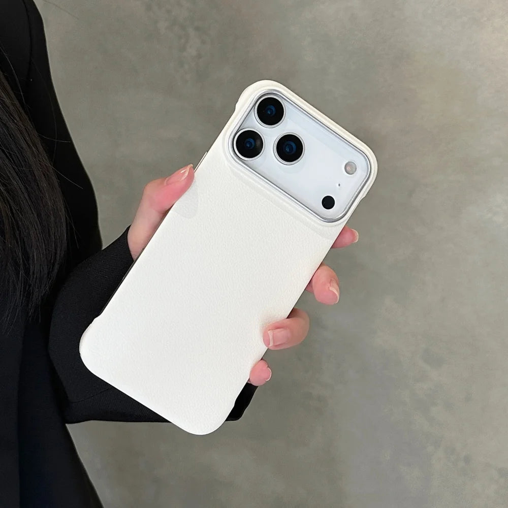 Ultra-Thin Frameless Matte Leather Texture Case for iPhone 17 Series – Slim Protective Cover