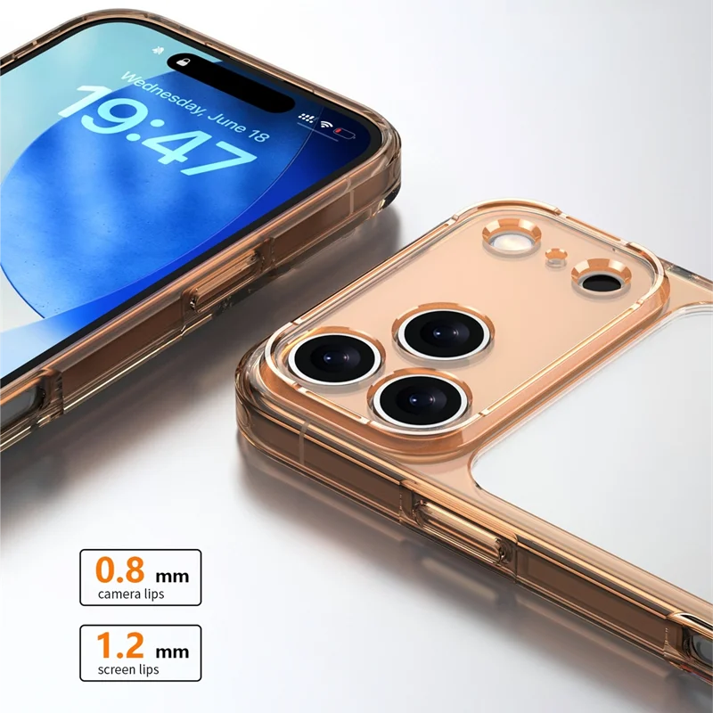 Luxury Hybrid Transparent Shockproof Case for iPhone 17 Series – Clear Acrylic Protective Cover