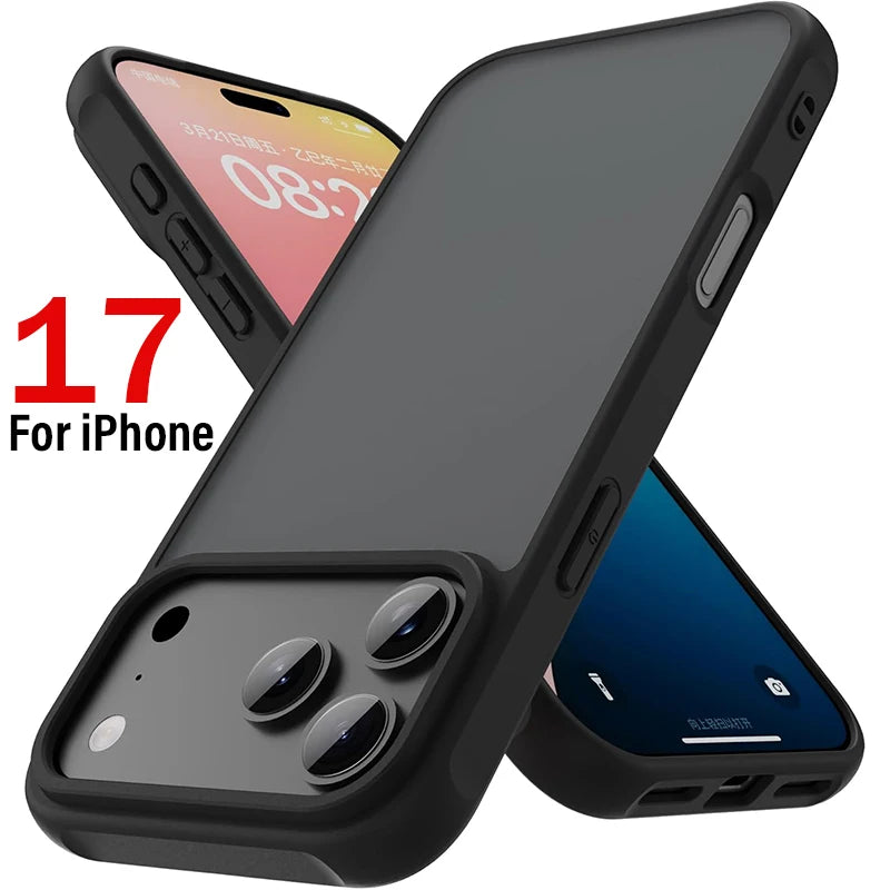 Soft TPU Matte Frosted Case for iPhone 17 Series – Slim, Scratch-Resistant Protective Cover
