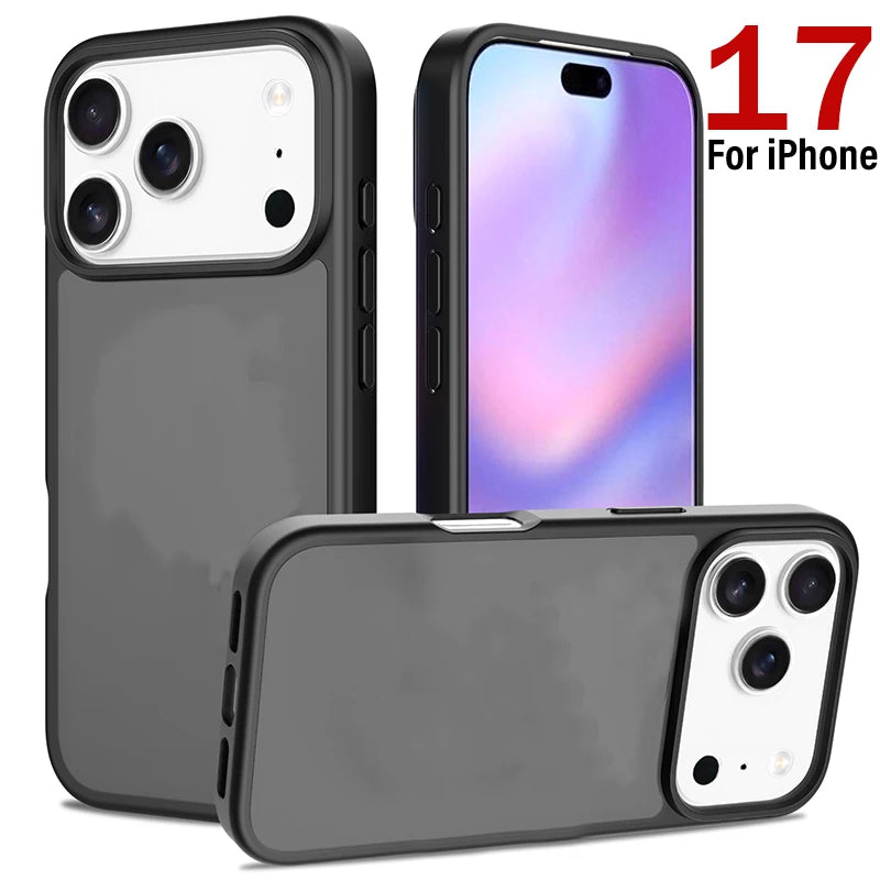Soft TPU Matte Frosted Case for iPhone 17 Series – Slim, Scratch-Resistant Protective Cover